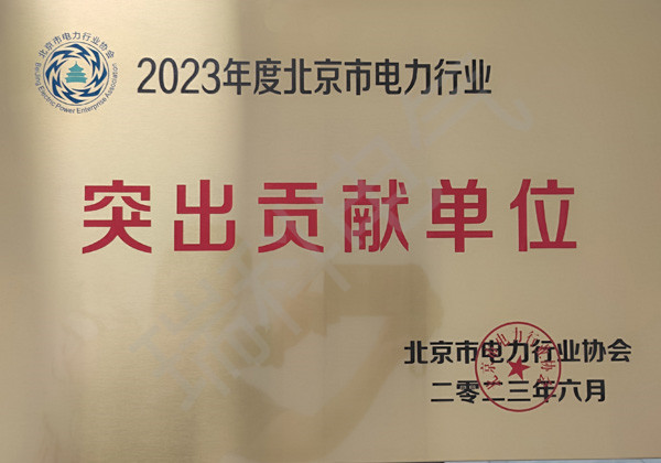 47、2023年度北京市電力行業(yè)突出貢獻單位
